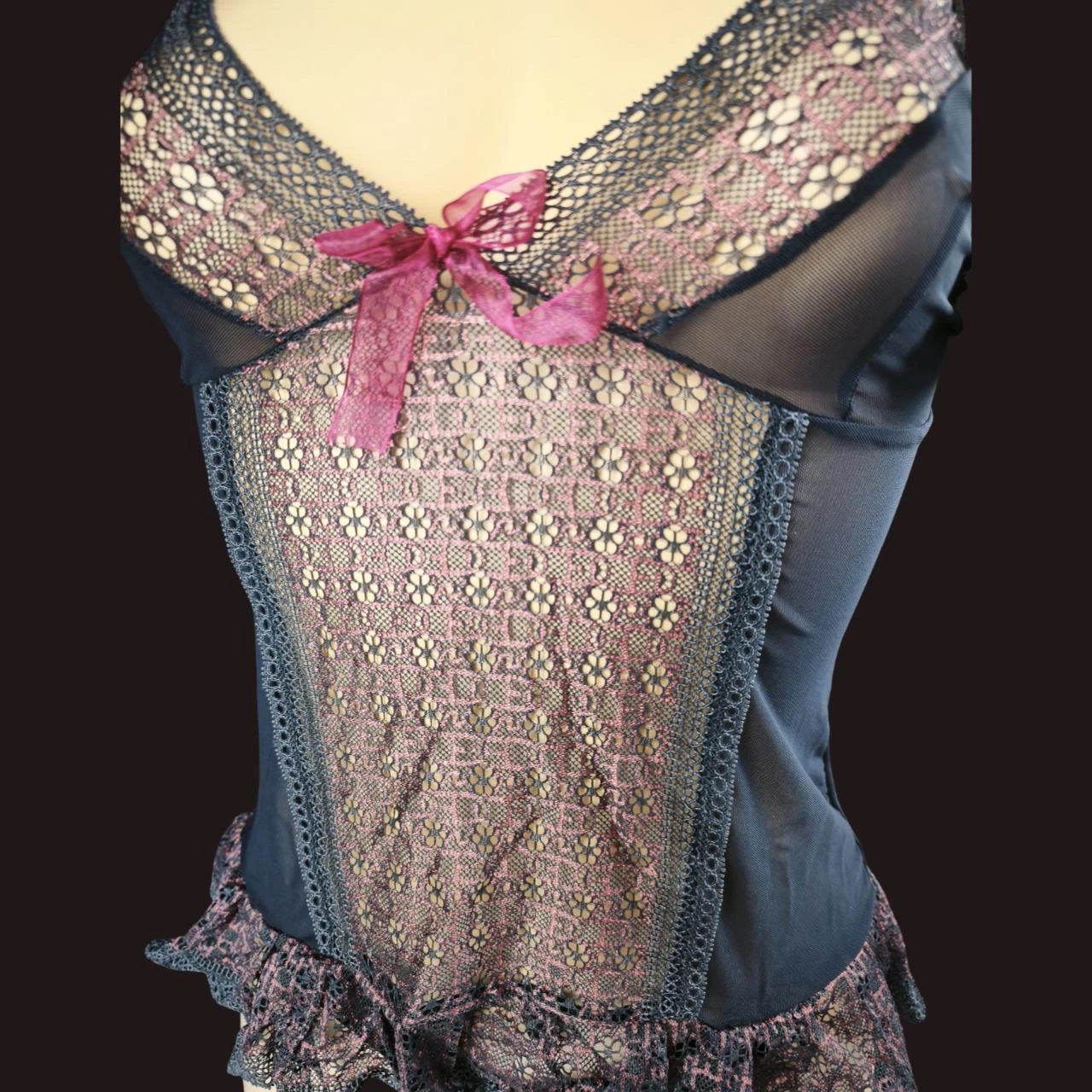 Conjunto de lingerie Guêpière + String Marca Casmir "Elise Corset" Novo G/GG 40/42 – photo 15
